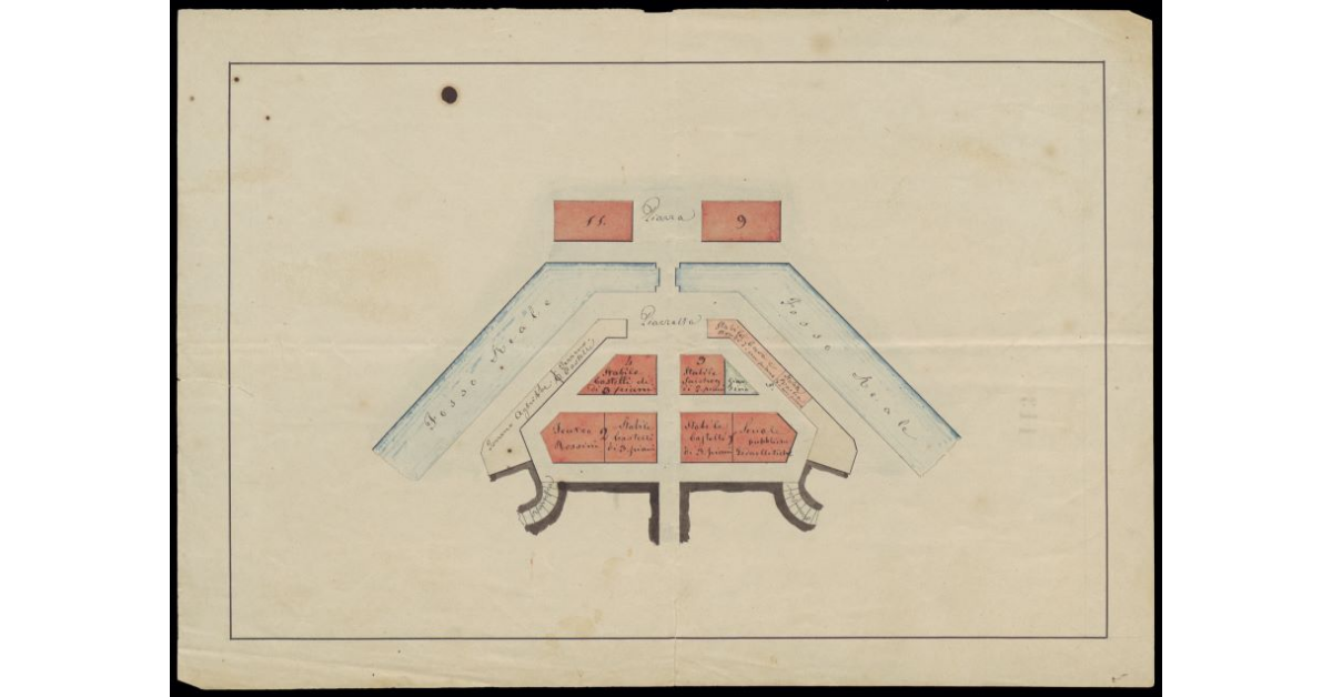 [Pianta di parte della città di Livorno]