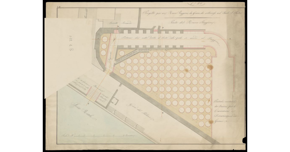 Progetto per un Nuovo Piaggione da grano da costruirsi nel Forte S. Pietro [a Livorno]