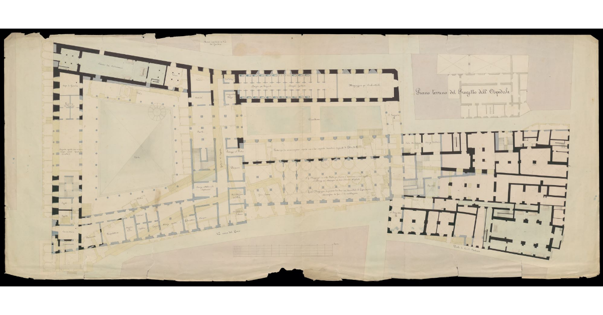 Piano terreno del progetto dell'Ospedale [di Livorno]