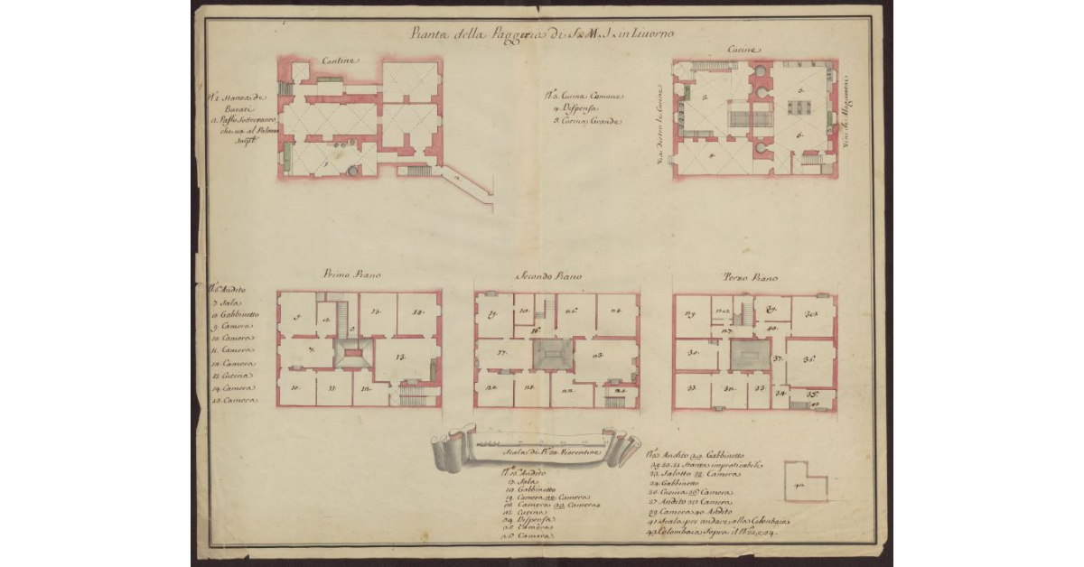 Pianta della Paggeria di S.M.I. in Livorno