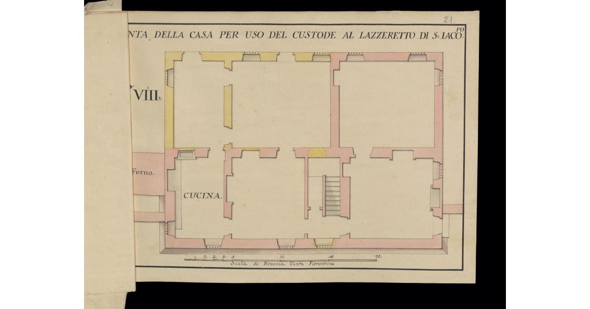 Pianta della casa per uso del custode al Lazzeretto di S. Jacopo
