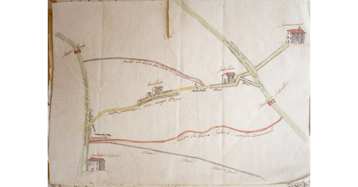 [Strada che passa presso il Podere detto "il Novelleto" a Monteriggioni]