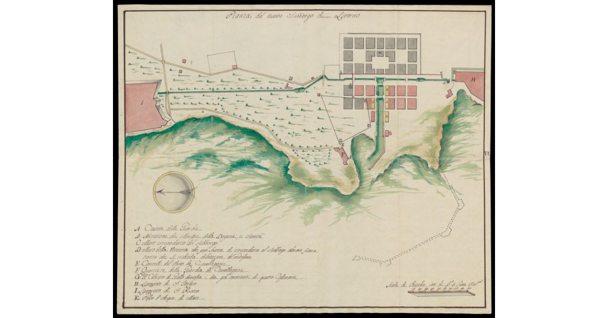 Pianta del nuovo Subborgo di Livorno