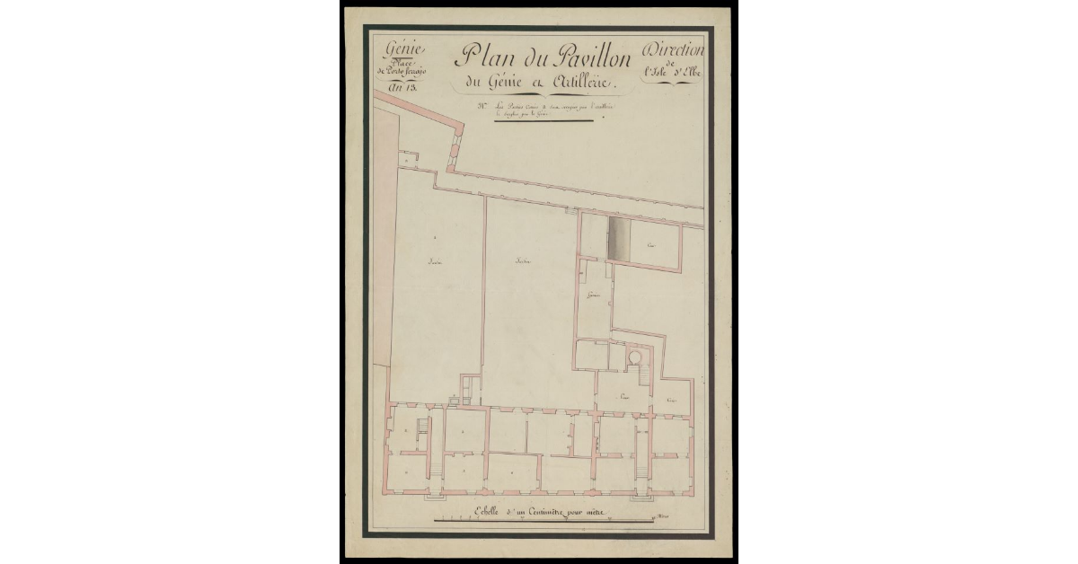 Plan du pavillon du genie et artillerie