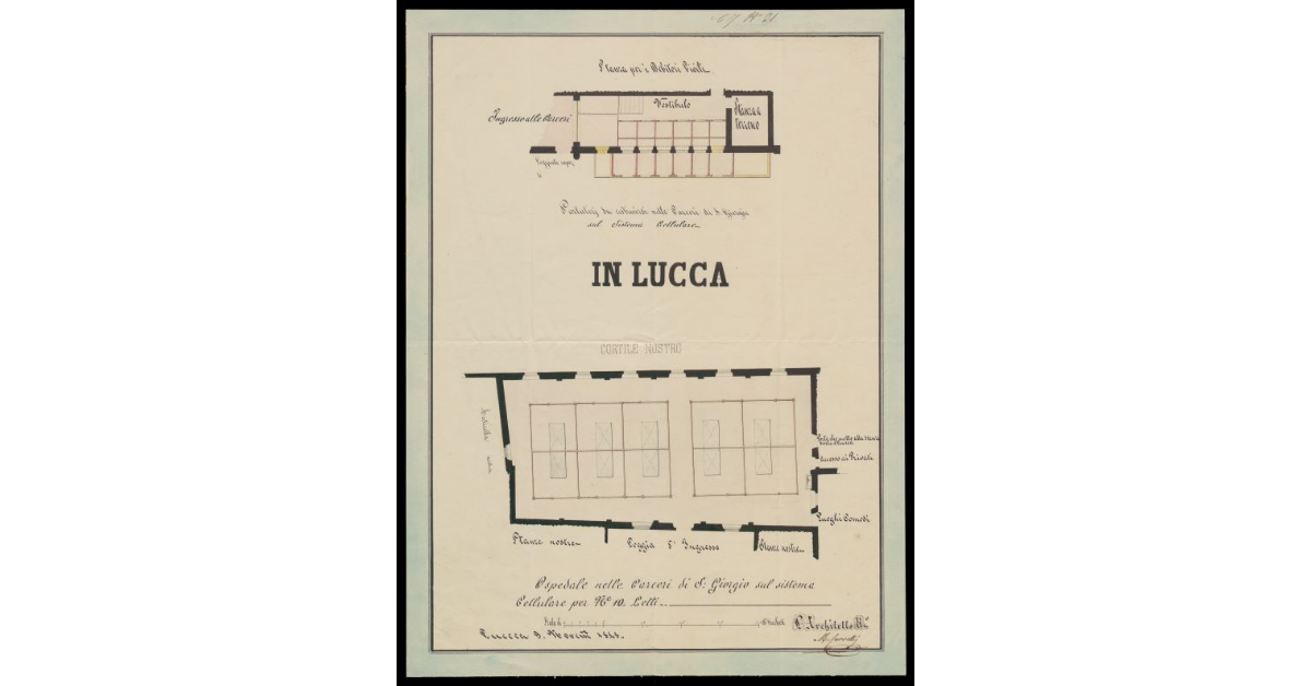 [Piante di nuovi locali da realizzare nel carcere di S. Giorgio a Lucca]