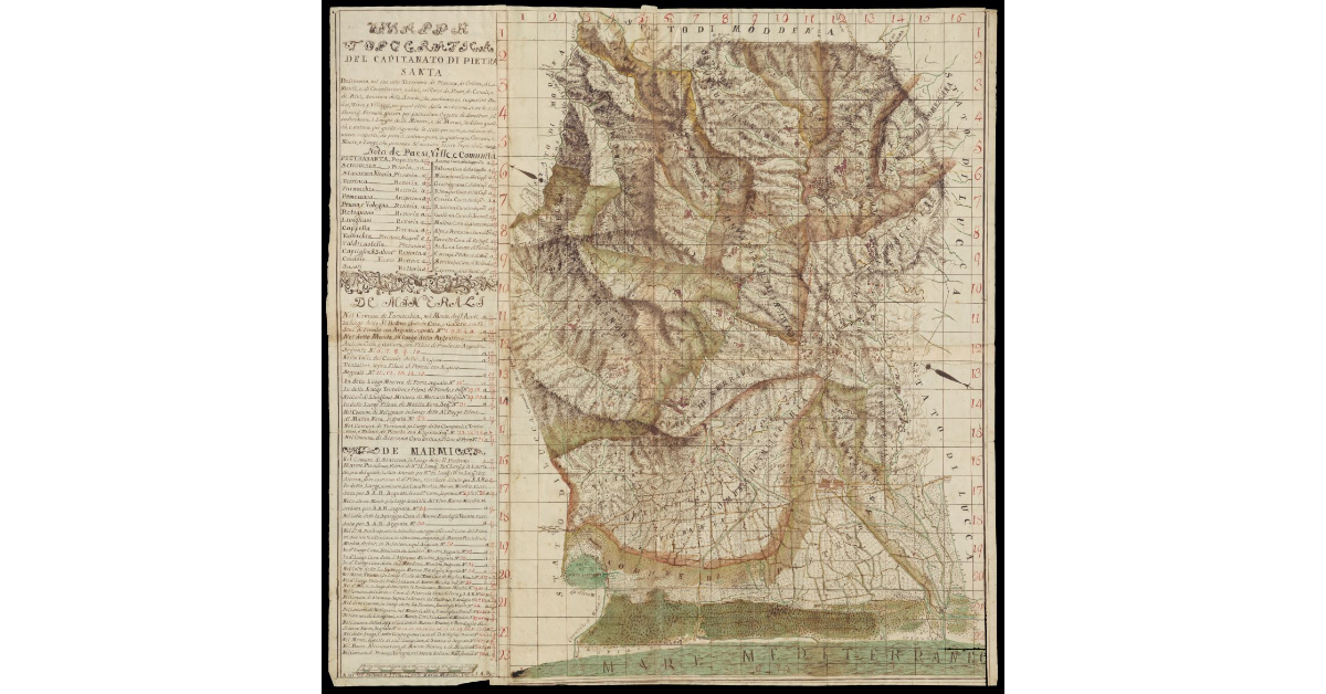 Mappa Topografica del Capitanato di Pietrasanta