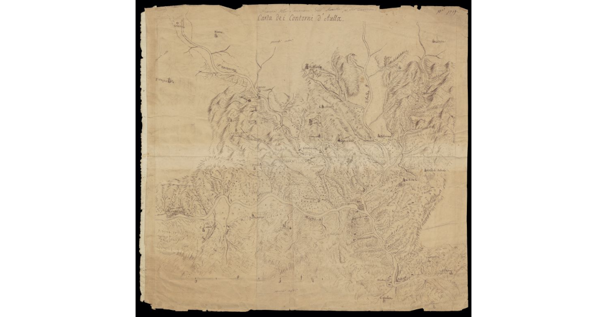 Carta dei contorni d'Aulla