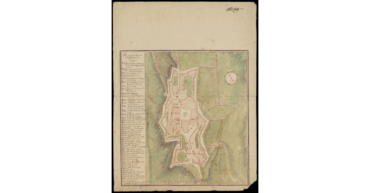 Descritione del recinto e dell'isolato di Fivizzano
