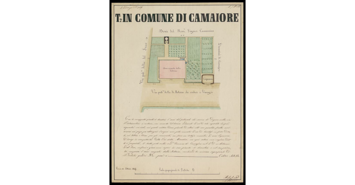 [Pianta della Dogana in luogo detto Al Secco, o Motrone] in Comune di Camaiore