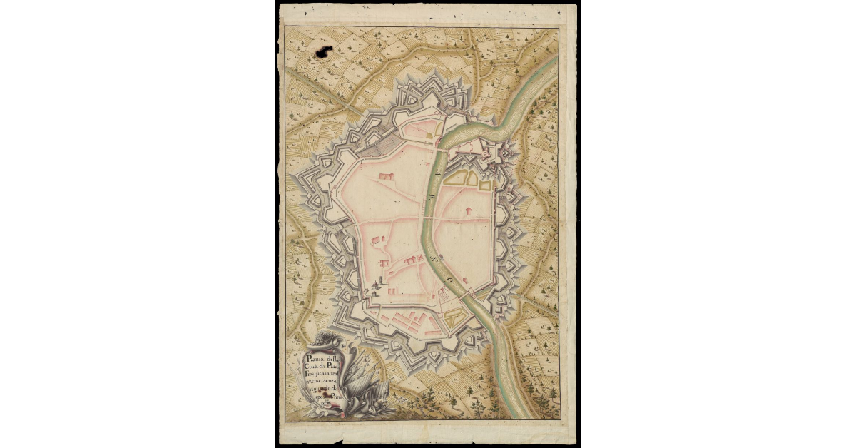 Pianta della Città di Pisa fortificata realmente senza riguardo di spesa. Progetto primo