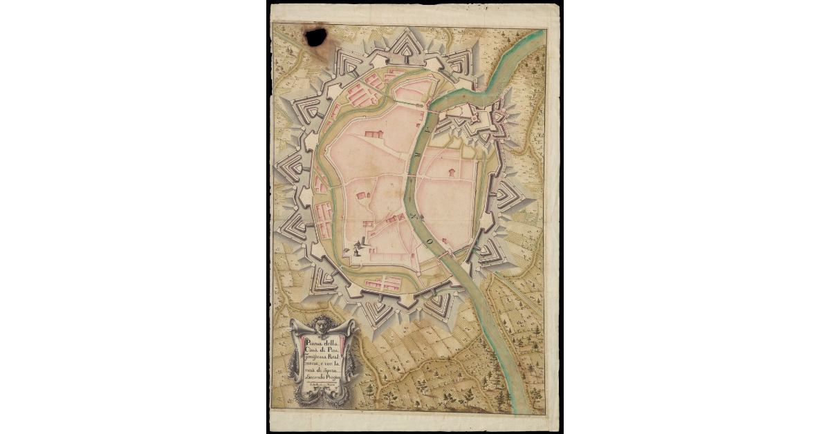 Pianta della Città di Pisa fortificata realmente e con la metà di spesa. Secondo progetto