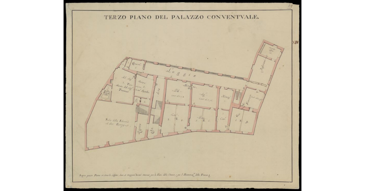 Terzo piano del Palazzo conventuale [dei Cavalieri di S. Stefano a Pisa]