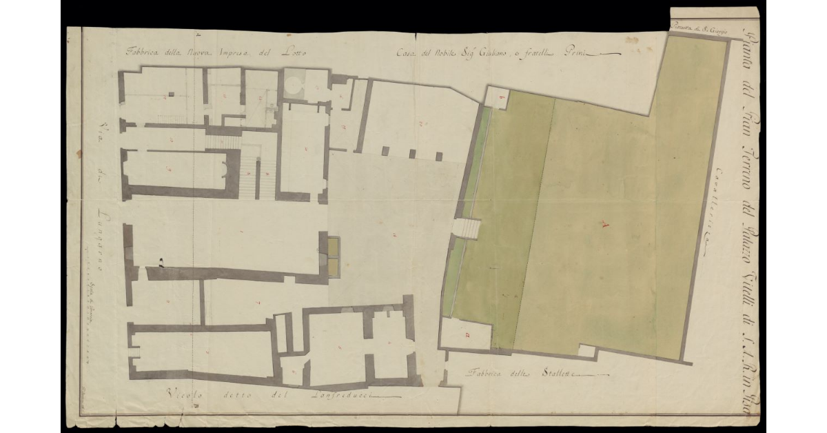 Pianta del pian terreno del Palazzo Vitelli di S.A.R. in Pisa