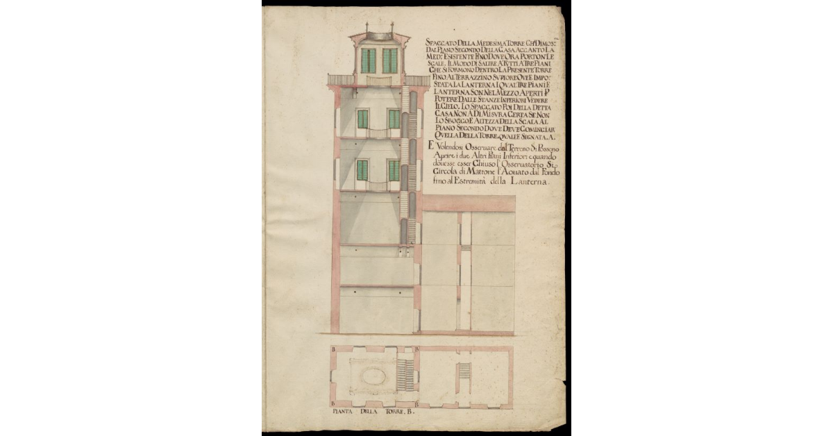 [Spaccato della Torre che esiste nella casa dei Sig.ri Rossi posta in Pisa incontro al Giardino de Semplici]