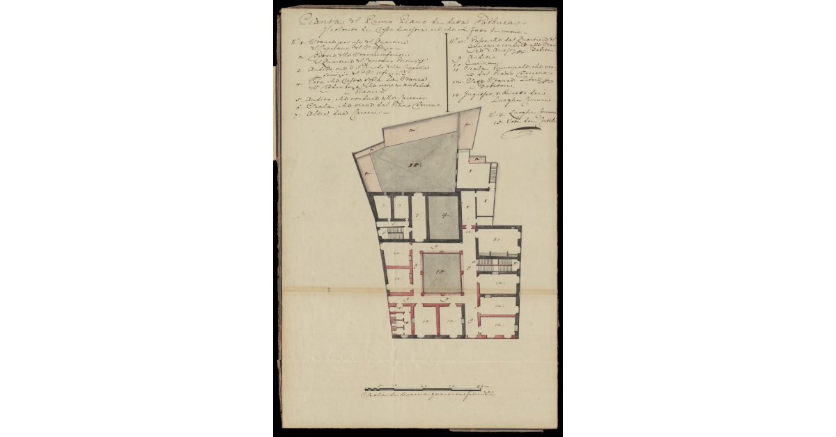Pianta del primo piano [della Fabbrica di S. Apollinare di Pisa]