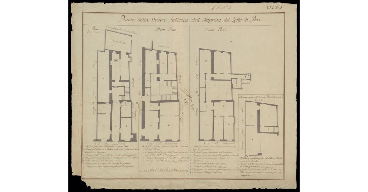 Pianta della nuova Fabbrica dell'Impresa del Lotto di Pisa