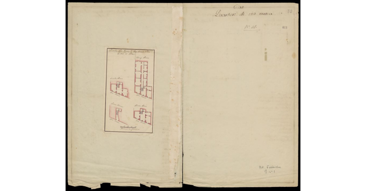 Pianta della casa di Via Nova della Città di Pisa