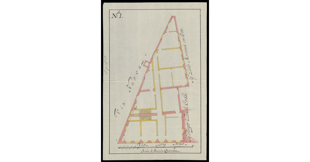 [Pianta della Casa delle Vele a Pisa. N. 1]