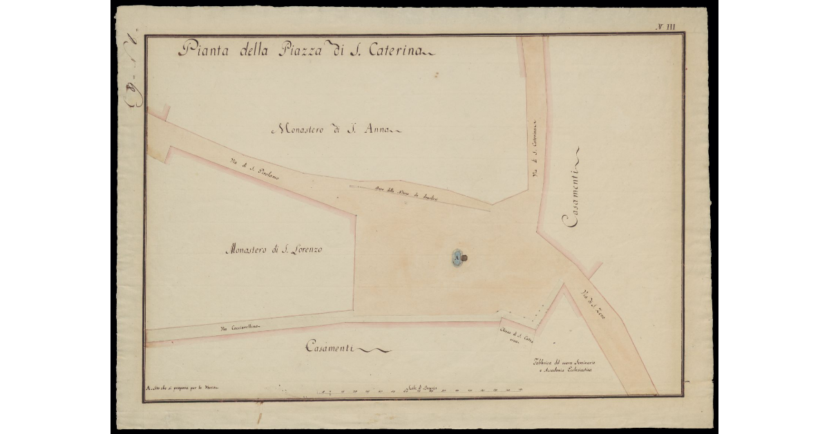 Pianta della Piazza di S. Caterina [a Pisa]