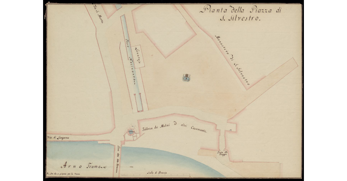 Pianta della Piazza di S. Silvestro [a Pisa]