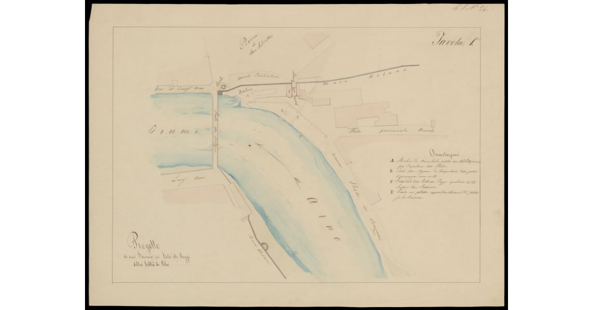 Progetto di una Barriera per Porta alle Piagge della Città di Pisa. Tavola 1