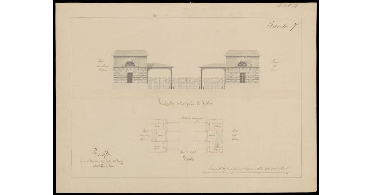 Progetto di una Barriera per Porta alle Piagge della Città di Pisa. Tavola 7