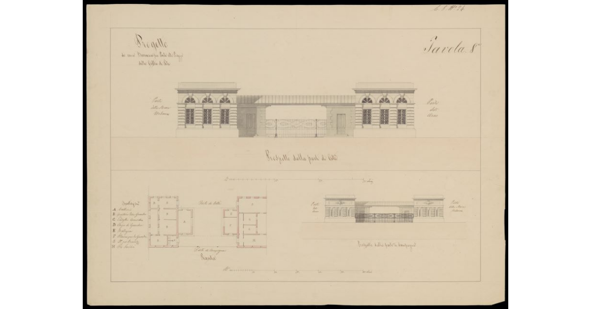 Progetto di una Barriera per Porta alle Piagge della Città di Pisa. Tavola 8