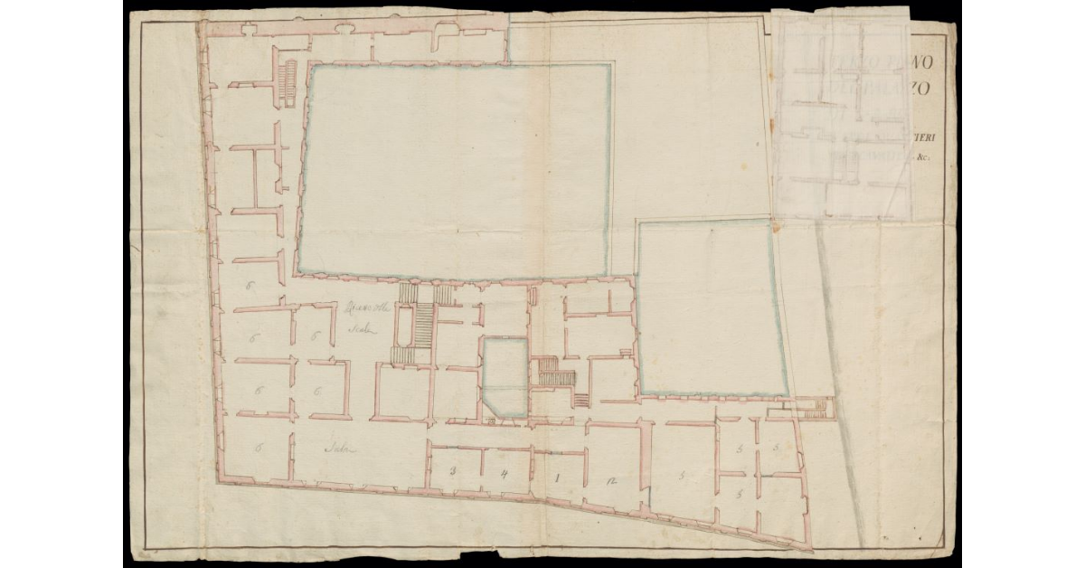Pianta del terzo piano del Palazzo di S.A.R. [in Siena] con suoi quartieri per i Cavalieri