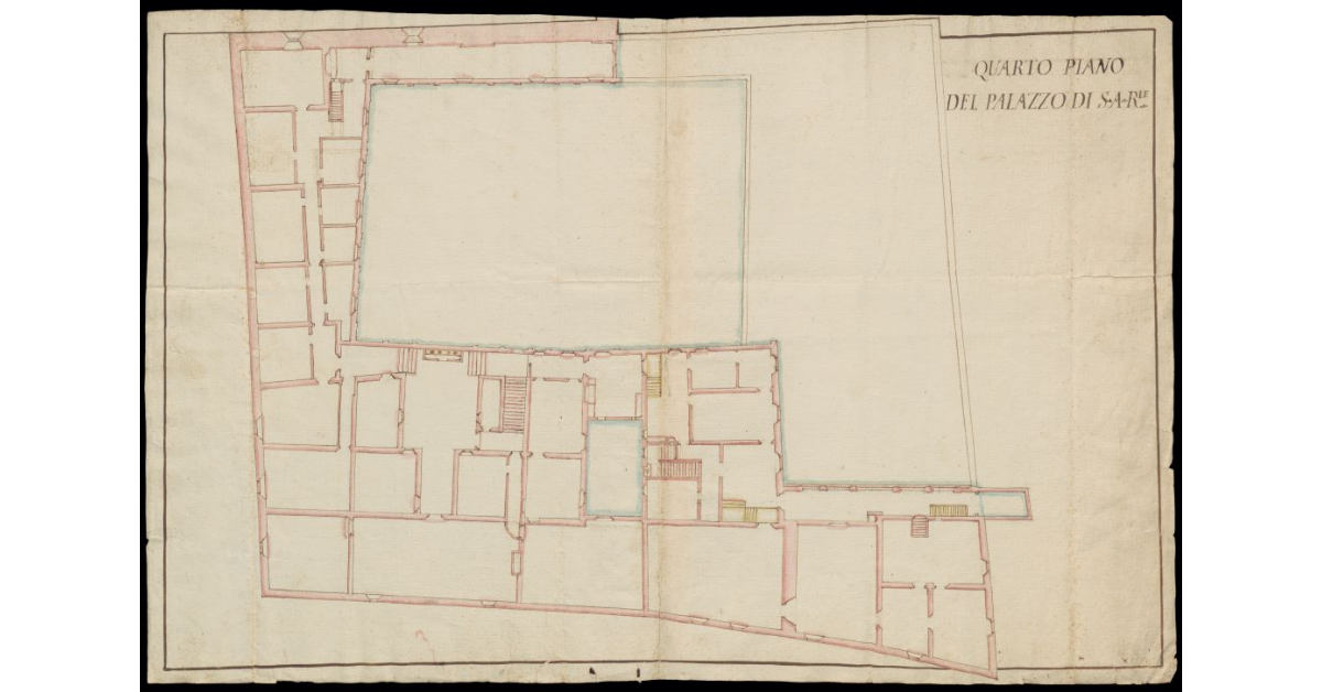 [Pianta del] quarto piano del Palazzo di S.A.R. [in Siena]