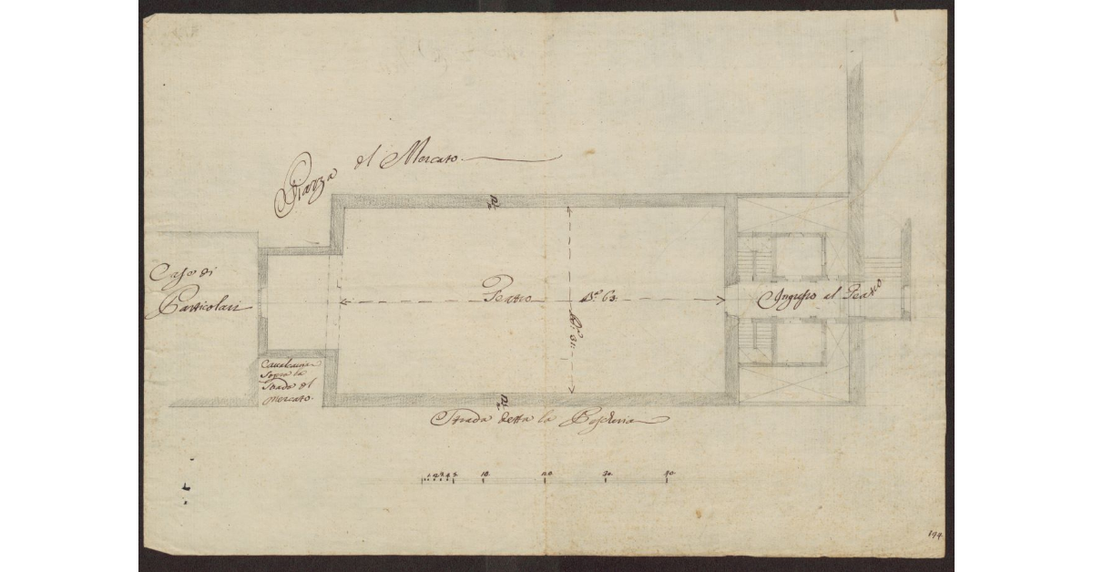 [Schizzo di pianta del Palazzo di S.M.I. in Siena]