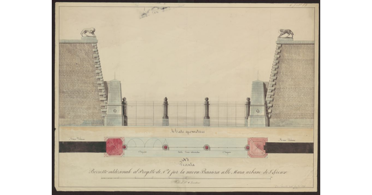 Bozzetto addizionale al progetto di N. 1 per la nuova Barriera alle Mura urbane di S. Lorenzo