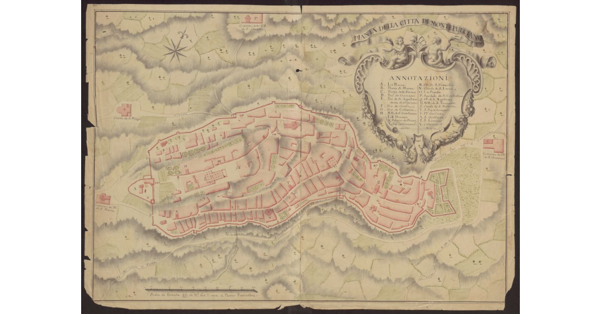 Pianta della Città di Montepulciano