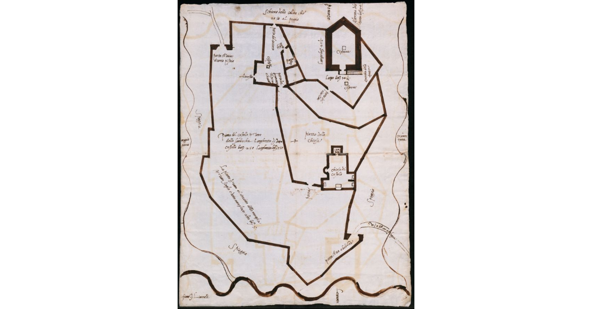 [Pianta della fortezza della Sambuca Pistoiese mandata di Pistoia da Severo Buontempi]