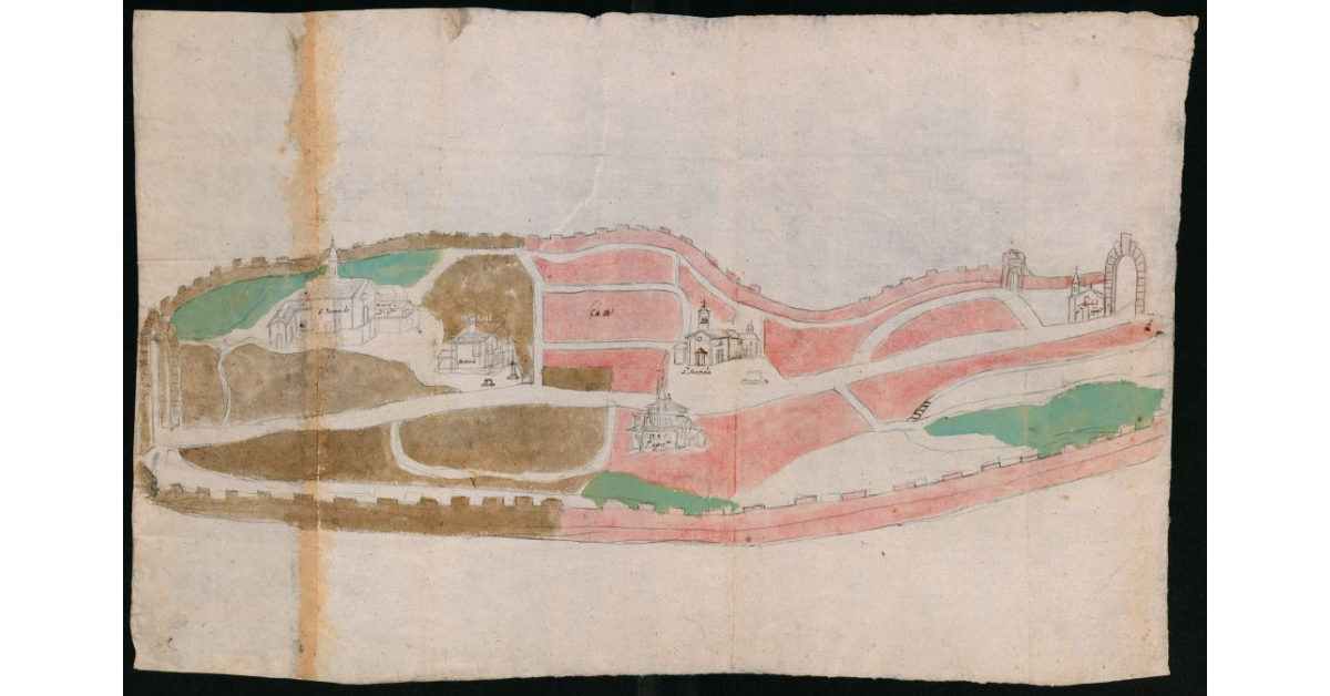 [Pianta prospettica schematica della città di Montepulciano]