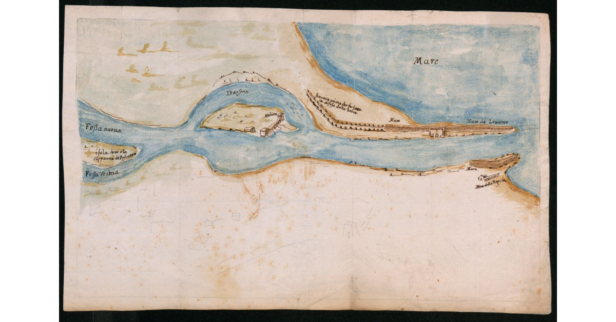 [Pianta prospettica del porto canale di Castiglione della Pescaia]