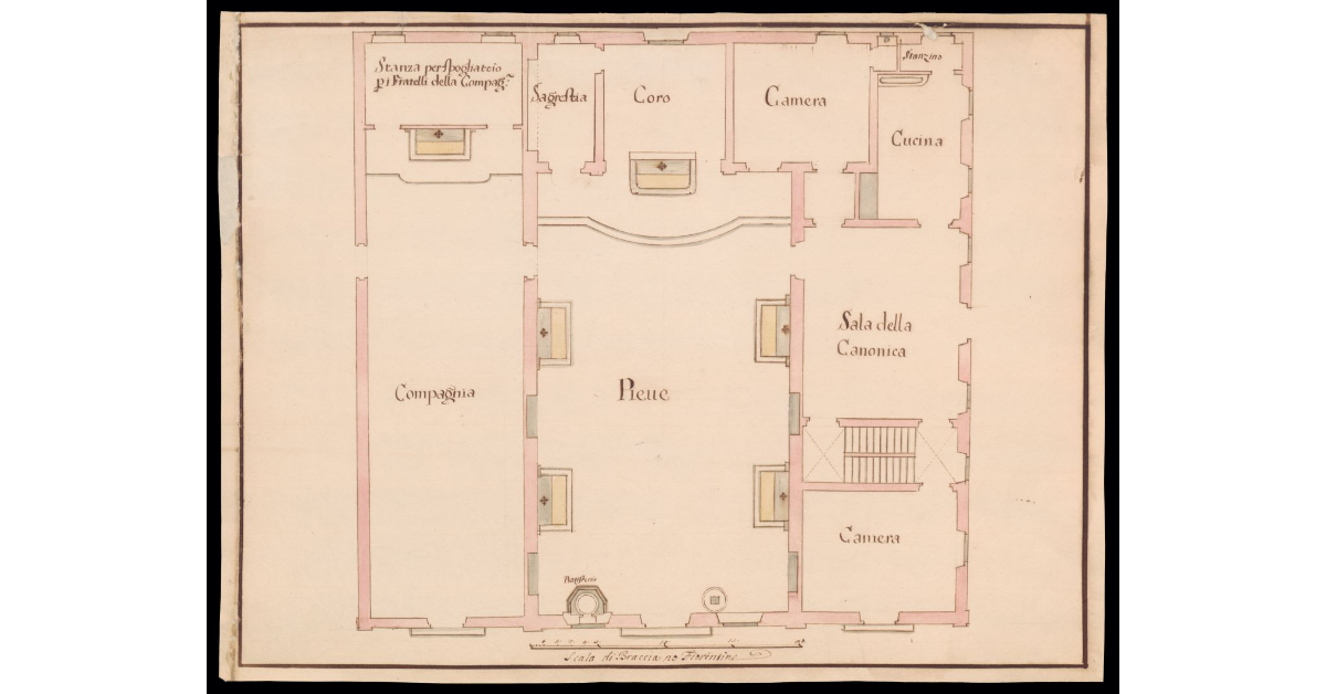 [Pianta della nuova Pieve di Carmignano e dei locali annessi]