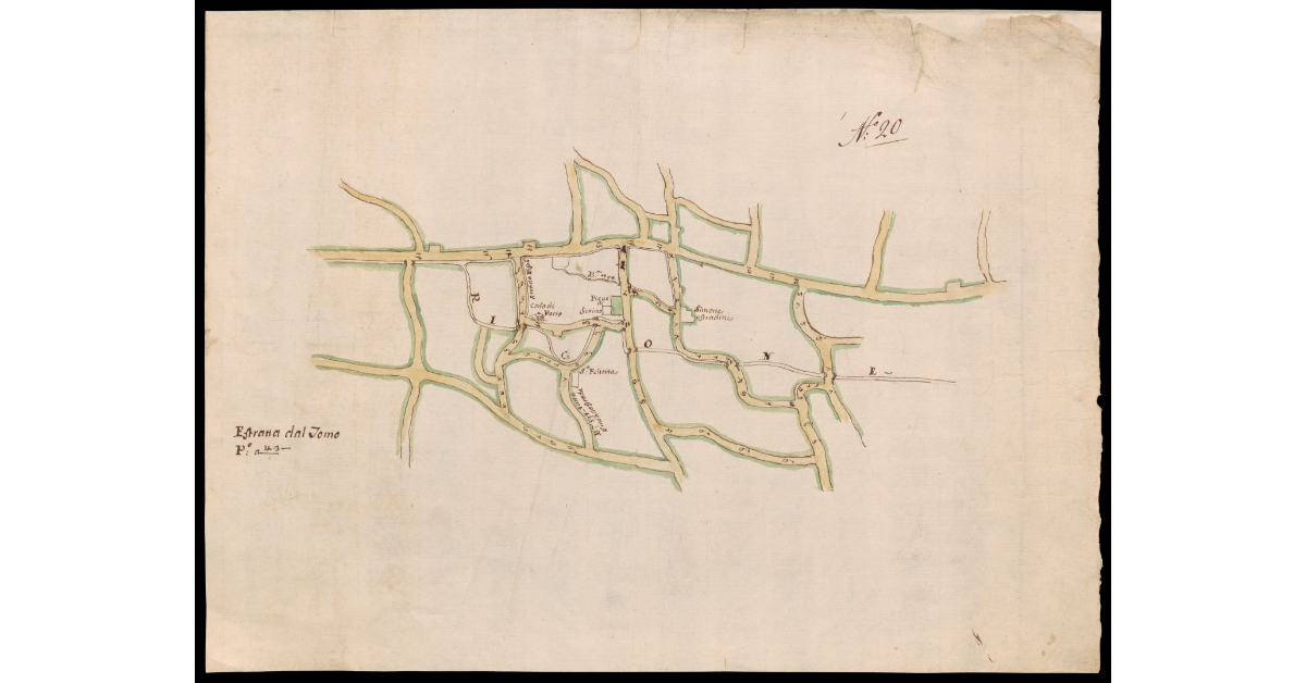 [Badia di Settimo. Pianta di Popoli e Strade dei Capitani di Parte Guelfa]