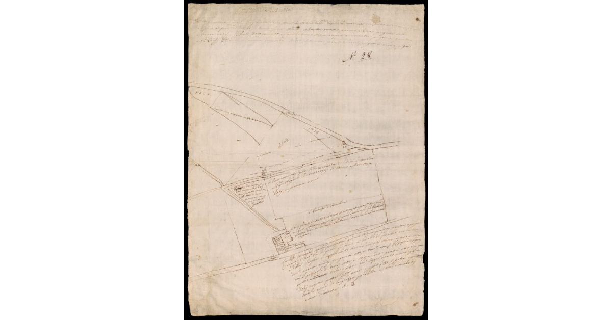 [Schizzo di appezzamenti di terreno in località non identificata]