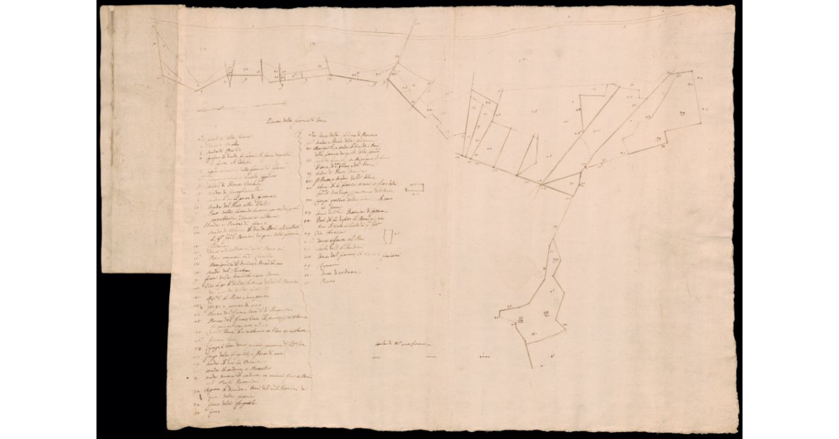 Pianta della fattoria di Foiano in Valdichiana