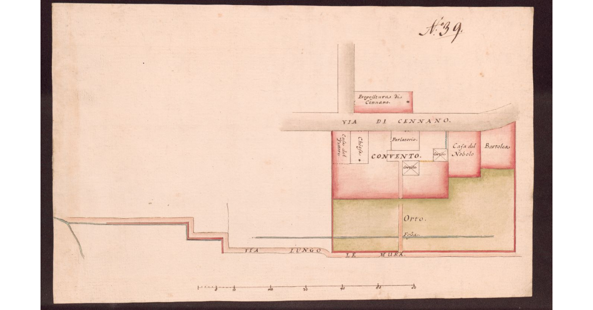 [Pianta del convento di S. Ludovico a Montevarchi]