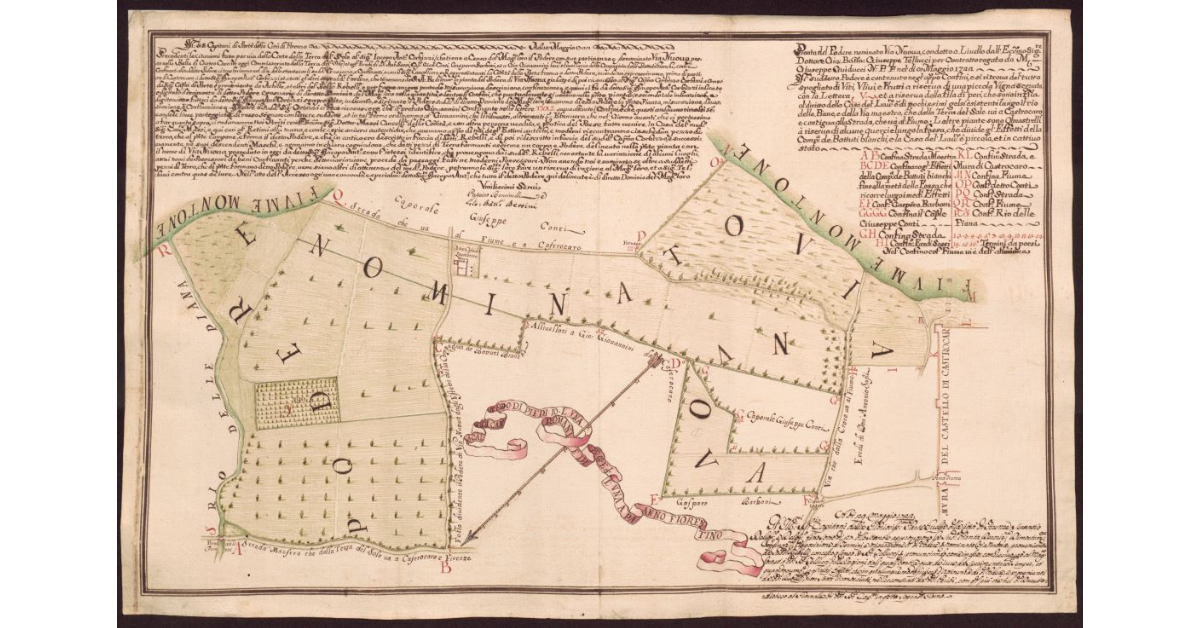 Pianta del Podere nominato Via Nuova [nel Capitanato di Castrocaro]