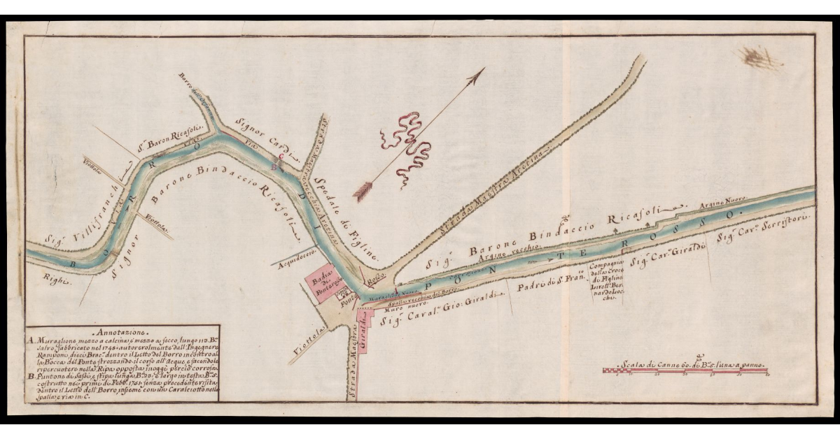 [Pianta del Borro di Ponte Rosso presso Figline Valdarno]