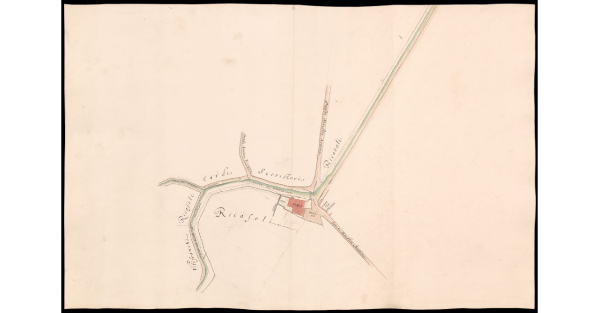 [Pianta di un tratto del Borro di Ponte presso Figline Valdarno]