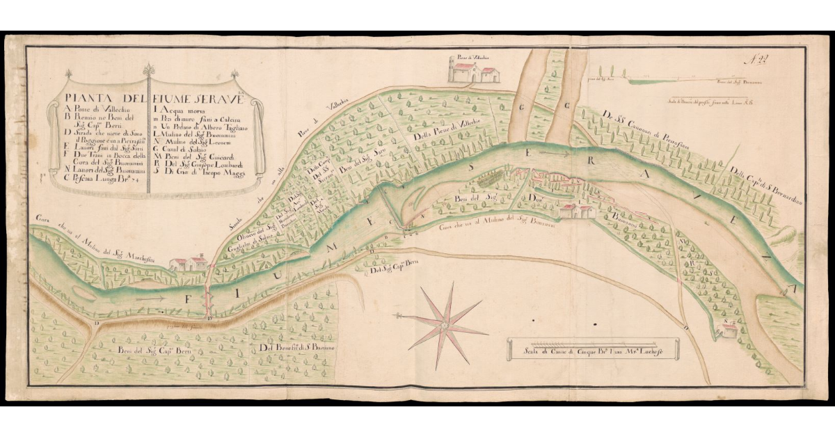 Pianta del fiume Seravezza