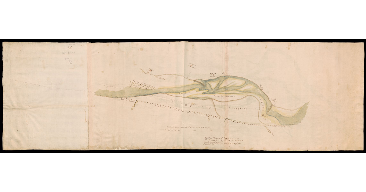 [Pianta del fiume Arno dalla Badia a Settimo alla Piazza degli Stufi]