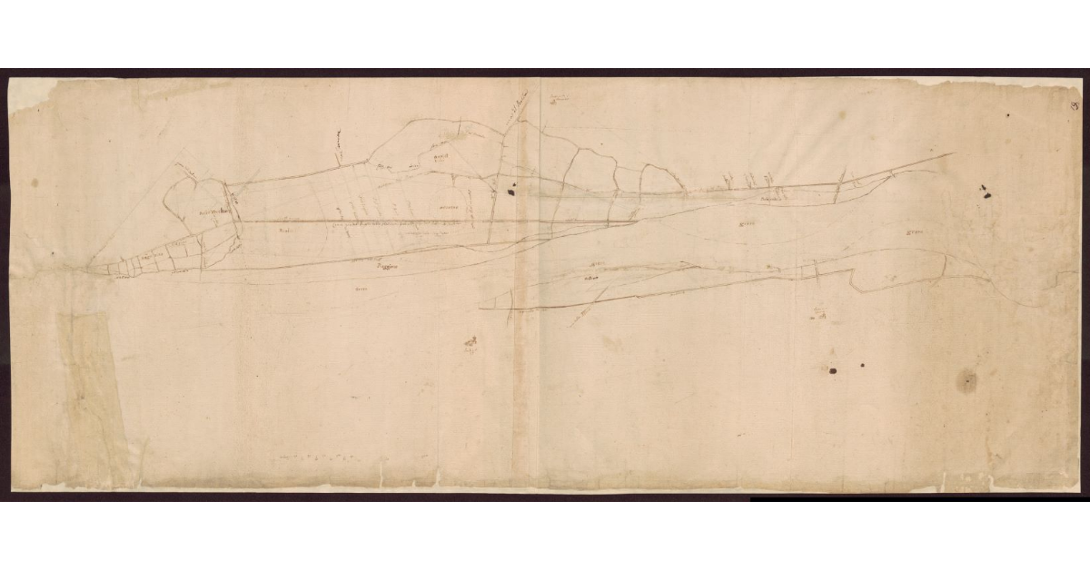 [Sbozzo di pianta del fiume Arno tra San Donnino e le Cascine di Firenze]
