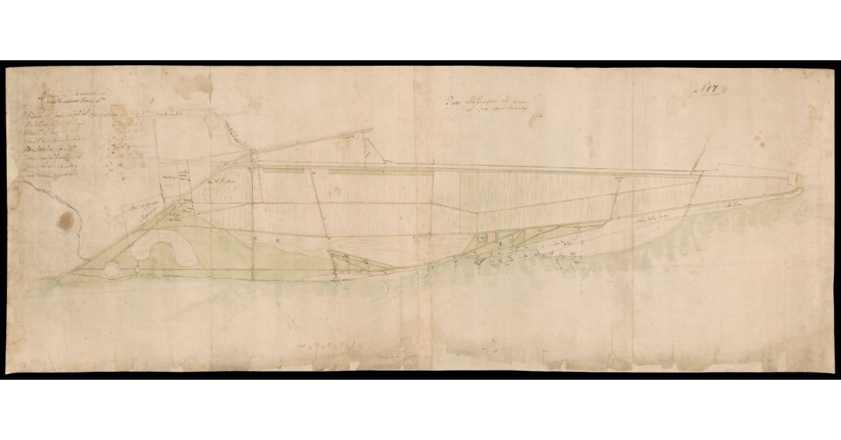 Pianta delle Possessioni delle Cascine dell'Isola fatta nel 1662 a 12 Maggio