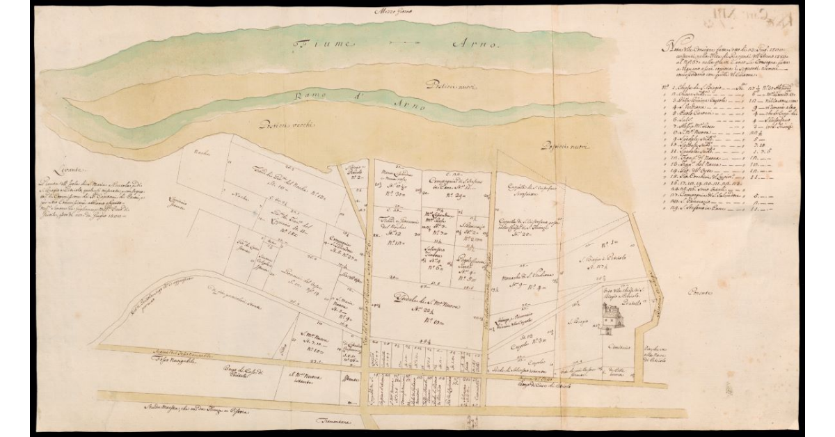 Pianta dell'Isola di S. Maria a Peretola, e di S. Biagio a Petriolo