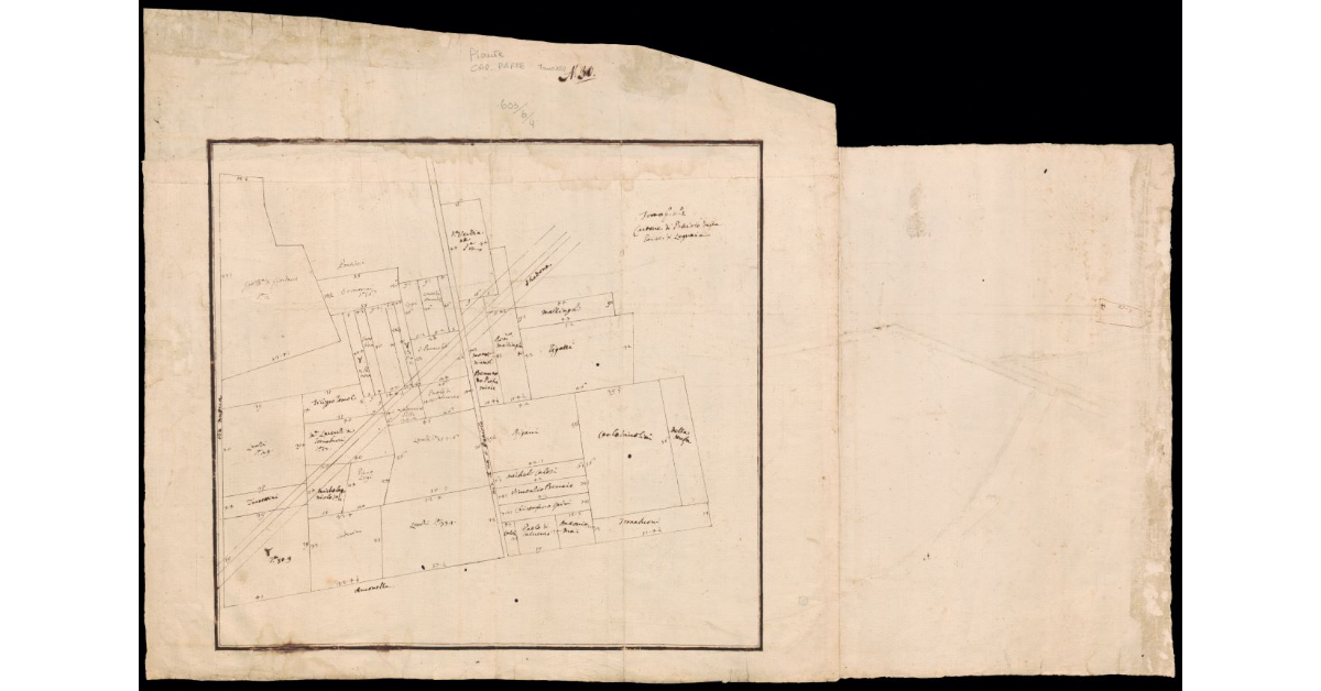 Cartone di Petriolo dalla parte di Legnaia [di un tratto del fiume Arno]