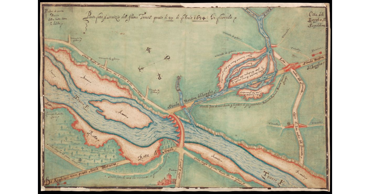 Pianta fatta per servizio del Fiume Tevere questo dì 27 di febbraio 1634 in Fiorenza